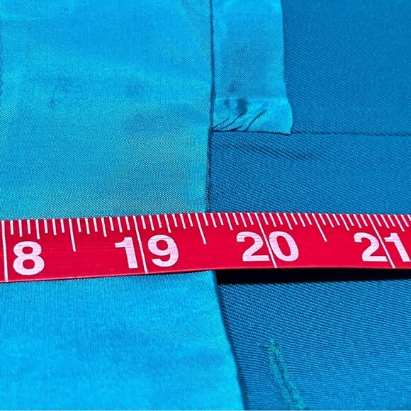 Vintage I B DIFFUSION French Blue Wool Vest Button Front 8 Zig Zag Ribbon - Picture 6 of 9